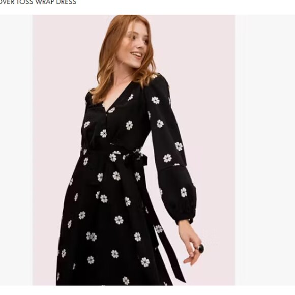 Kate Spade Spade Clover Toss Wrap Dress Size M NWT - Picture 2 of 10